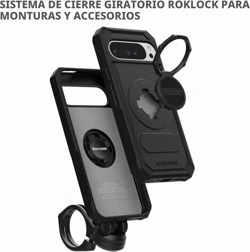 Vista 3 de Rokform - Funda resistente para Google Pixel 9 Pro XL, Magentic + RokLock (negro)