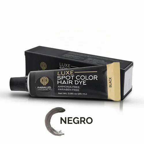 Vista 5 de Parallel Products - Luxe Color (negro) - Tinte para el cabello crema - 0.8 fl oz - Tinte para colorear manchas profesional - Cubre el cabello gris