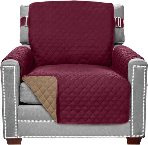 Vista 46 de Sofa Shield - Funda para sofá Loveseat con correa patentada, protector de cojín, funda reversible diseñada en EE. UU. resistente a manchas