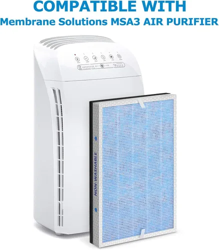Vista 2 de Filtro de reemplazo MSA3, Compatible con el purificador de aire Membrane Solutions MSA3/MSA3S, 【Actualizado】Filtro 3 en 1, 2 paquetes - Versión