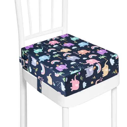 Vista 10 de Asiento elevador para niños pequeños para silla de cocina, mesa de comedor, lavable, grueso, resistente, silla elevadora portátil para niños