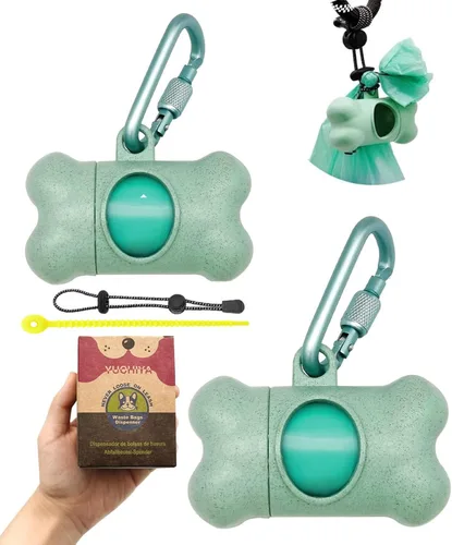 Vista 13 de Dispensador de bolsas de recogida de caca de perro con 1 rollo de color aleatorio, bolsas de residuos para perros a prueba de fugas y perfumadas
