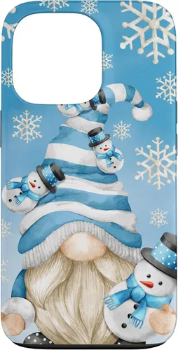 Vista 10 de Cute Winter Gnome Dad with Snowflake Decor and Snowman Case for iPhone 17