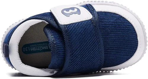 Vista 4 de BMCiTYBM Zapatos de bebé para niño y niña, zapatos de invierno cálidos antideslizantes para primeros pasos de 6 a 24 meses