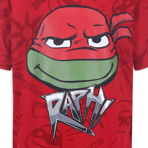 Vista 6 de Nickelodeon Ninja Turtles - Paquete de 4 camisetas para niños pequeños, multicolor