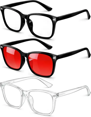 Vista 24 de Gafas de luz azul para niños y niñas, paquete de 2 lentes de luz azul para adolescentes y niños, anteojos falsos, anteojos para niños pequeños, de 6