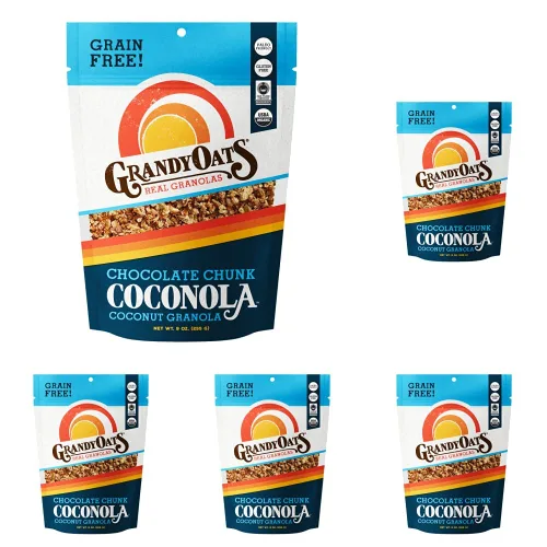 Vista 4 de Grandyoats Granola orgánica, trozos de chocolate coconola, 9 onzas
