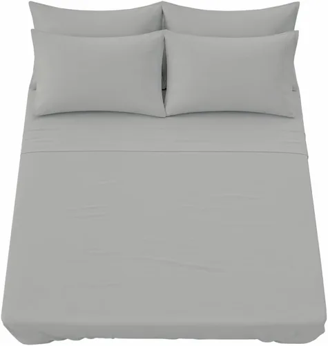 Vista 11 de Shreem Linen Juego de sábanas tamaño individual de 6 piezas, sábanas 100% algodón egipcio, ropa de cama de lujo de hotel, bolsillo profundo de 18
