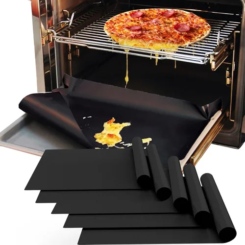 Vista 8 de Paquete de 3 forros de horno para la parte inferior del horno, 15.9 x 24 pulgadas de grosor, resistentes, antiadherentes, de teflón, sin BPA ni