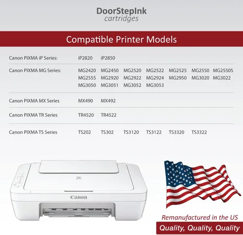 Vista 2 de DoorStepInk Recambios de cartucho de tinta remanufacturados en los Estados Unidos para impresora Canon PG-245XL 243XL CL-246XL 246 XL 244XL 244 XL