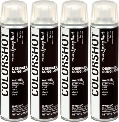 Vista 12 de COLORSHOT Pintura en aerosol brillante, aromaterapia (lavanda) 10 onzas, paquete de 4, pintura acrílica de secado rápido, uso en interiores