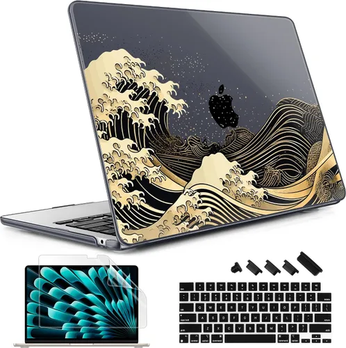 Vista 21 de May Chen Funda rígida de plástico para MacBook Air de 13.6 pulgadas 2026 2025 2024-2022 M5 A3449 M4 A3240 M3 A3113 M2 A2681, carcasa rígida