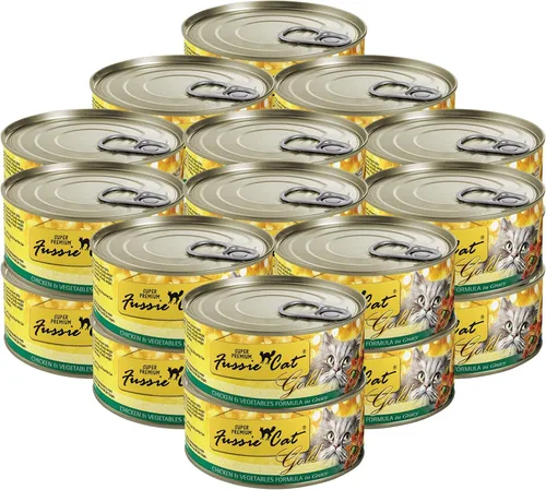 Vista 14 de Fussie Cat Fórmula de pollo súper premium en salsa sin granos, comida húmeda para gatos de 2.82 onzas, caja de 24