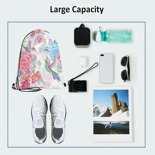 Vista 3 de Mochila con cordón de unicornio arcoíris y bolsa de gimnasio con cordón, Multi-a133, Mochilas de viaje