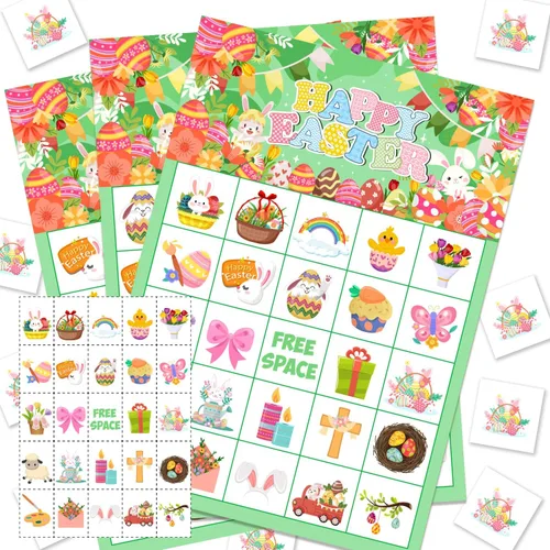Vista 6 de JGCWorker Juego de Bingo del Día de San Patricio - Divertidos Suministros de Fiesta para Niños y Adultos, 24 Jugadores, Tarjetas de Manualidades