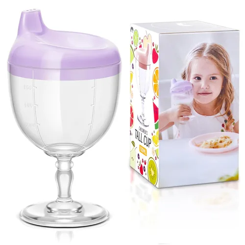 Vista 18 de Irenare 1 Pieza Taza Sippy de Vino para Bebé Copa de Plástico Copa Goblet Sin Derrames Vaso de Vino para Bebé Copa Sippy Goblet para Bebé Taza