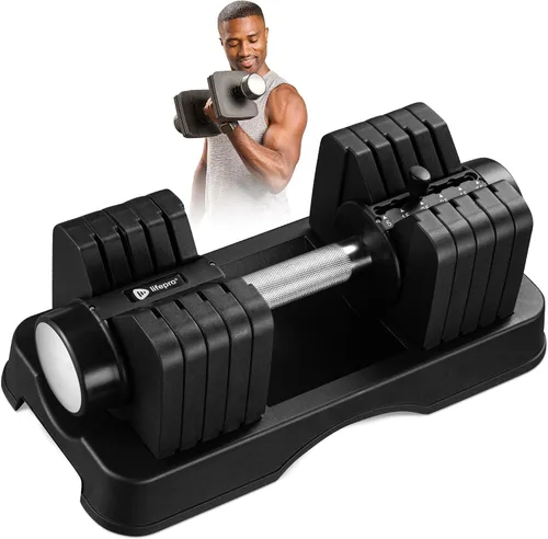 Vista 10 de Lifepro Adjustable Dumbbells & Weights for Home Gym, Quick-Adjust