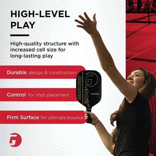 Vista 3 de Gamma Made in The USA Pickleball Paddles, NeuCore & Sensa Polycore Technology, Textured Graphite, Honeycomb Grip, USAPA Approved, Additional Power &