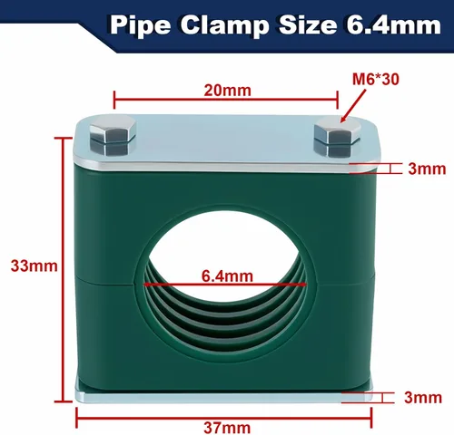 Vista 3 de Abrazadera de tubo hidráulico SENRISE 1 Uds. Abrazaderas de tubo de plástico Clips de manguera de tubo métrico estándar para tubo de 0.252 in