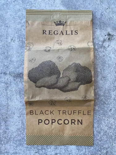 Vista 8 de Regalis Palomitas de maíz de trufa negra para microondas, granos sin OMG, trufa europea negra real, 3 bolsas