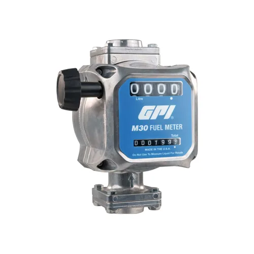 Vista 9 de GPI - Medidor de combustible mecánico modular M30 en GALLONS, 5 a 30 GPM, entrada/salida NPT de 1" (165100-01)