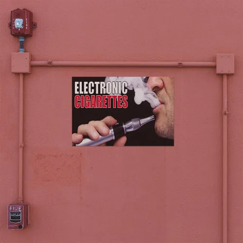 Vista 3 de Pegatina de vinilo para cigarrillos electrónicos para interiores, letreros para publicidad - 9.25inx24in