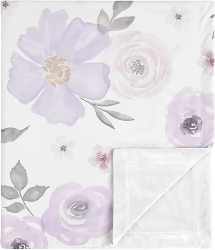Vista 15 de Sweet Jojo Designs Manta suave para bebé (rosa/gris bohemio floral) para niñas, bebés, recién nacidos, niños pequeños, 30 x 36 pulgadas, manta