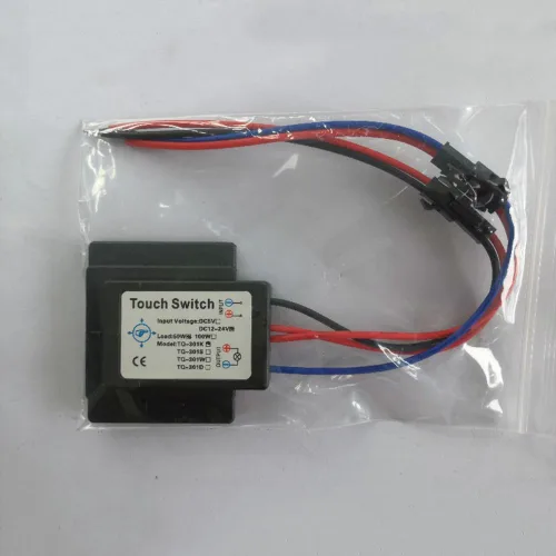 Vista 6 de DC12-24V On/Off espejo de baño aislado interruptor táctil TQ-301K para lámpara ligera