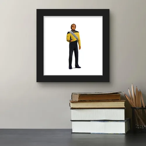 Vista 4 de Trends International Gallery Pops Star Trek: The Next Generation - Póster de pared de Worf, 12.00 x 12.00 pulgadas, versión de marco negro