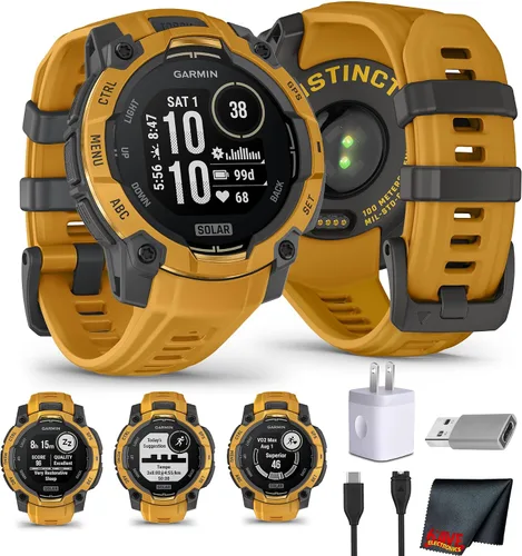 Vista 10 de Garmin Instinct 3 45mm, AMOLED, reloj inteligente GPS para exteriores, reloj inteligente táctico de fitness 24/7, 18 días de duración de batería
