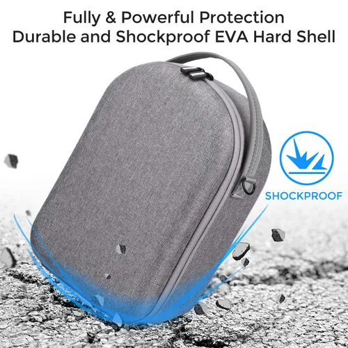 Vista 3 de Carrying Case Compatible with Quest 2 - Sonicgrace for Oculus Quest 2 Carry Case Hard Shell Shockproof Travel VR Oculus Case for Storage Official