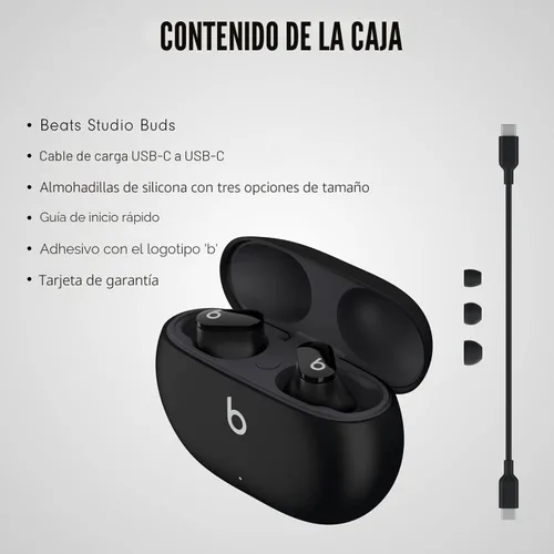 Vista 6 de Beats Studio Buds - Auriculares inalámbricos con cancelación de ruido, compatibles con Apple y Android, micrófono integrado, clasificación IPX4 Negro