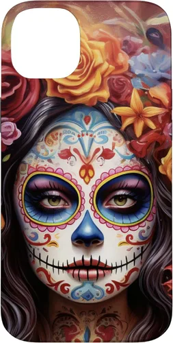 Vista 15 de iPhone 16 La Catrina Mujeres Dia De Los Muertos Latina Sugar Skull Case