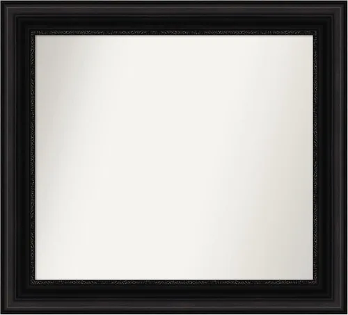 Vista 675 de Amanti Art Espejo personalizado, espejo de baño negro puente, espejo de pared o espejo de tocador de baño sobre el fregadero (26 x 26 pulgadas)