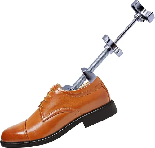 Vista 3 de Camilla de zapatos de metal profesional para hombre, talla 5-12 (UE 39-46) Zapatos planos árbol de 2 vías ajustable ancho ancho longitud expansor