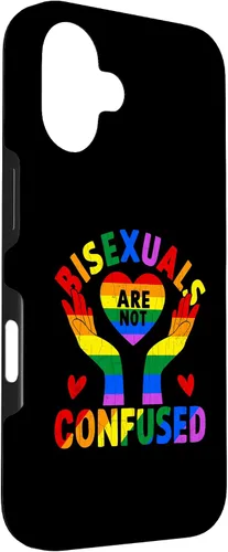 Vista 3 de iPhone 16 LGBTQ Gay Lesbian Funny Bisexuals Not Confused Pride Graphic Case