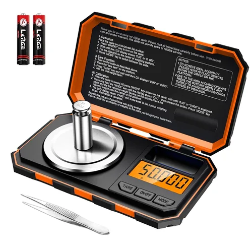 Vista 9 de KeeKit Báscula digital de bolsillo, 1.76 oz 0.00 oz, báscula profesional de miligramo, báscula portátil para joyería con peso de calibración de 1.76