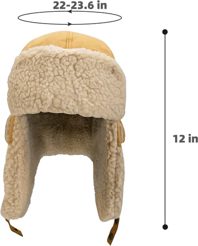 Vista 7 de Peicees Sombrero de aviador con gafas, disfraz para adultos y niños, gorra de piloto para hombres y mujeres, sombrero de trampero de invierno