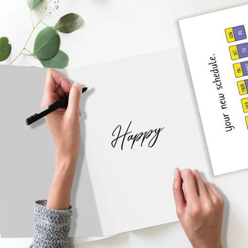Vista 3 de Huameigf Divertidas tarjetas de jubilación para él y ella, regalos de humor para mujeres y hombres, felicitaciones nuevo calendario de jubilación