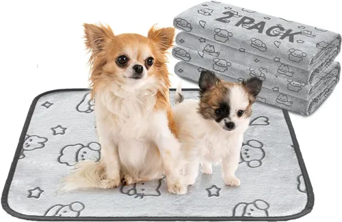 Vista 21 de Qeils Almohadillas reutilizables para cachorros, paquete de 2 almohadillas lavables para orina para perros, almohadilla antideslizante impermeable
