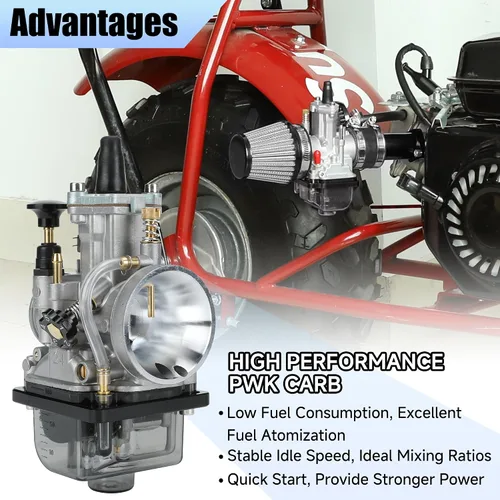 Vista 4 de YOXUFA PWK 24 mm Conjunto de tubo de entrada del carburador para Predator 212 224cc 196cc 200cc 6.5hp Motor Coleman CT200U BT200X Baja Warrior