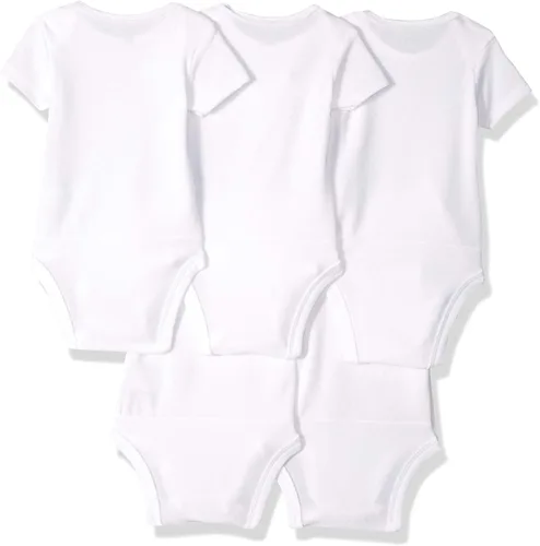 Vista 2 de Hanes - Bodis para bebés, Ultimate Flexy de manga corta, unisex, paquete de 5unidades