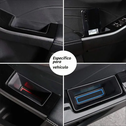 Vista 6 de Autorder Ajuste personalizado para caja de almacenamiento lateral de puerta, Ford Escape 2020 2021 2022 2023 accesorios con asa de bolsillo
