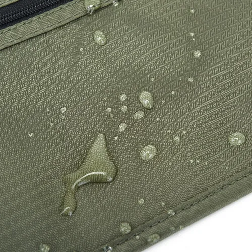 Vista 123 de DAITET Cinturón de dinero, soporte para pasaporte, cartera de viaje oculta segura con bloqueo RFID, riñonera encubierta (negro), Negro, Rfid