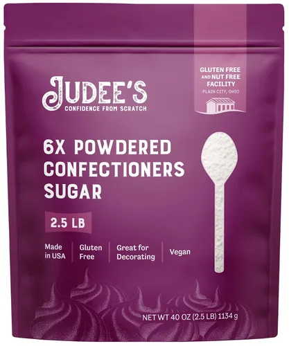 Vista 8 de Judee's 6X - Azúcar en polvo para confitería de 11.25 onzas, 100% sin OMG, sin gluten y sin nueces, tamaño 6X perfecto para glaseados, glaseados