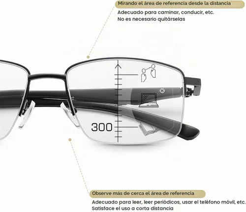 Vista 3 de MIRYEA Gafas de lectura multienfoque progresivas fotocromáticas bisagras de primavera Transición UV400 Gafas de sol antirreflejo Lectores de sol