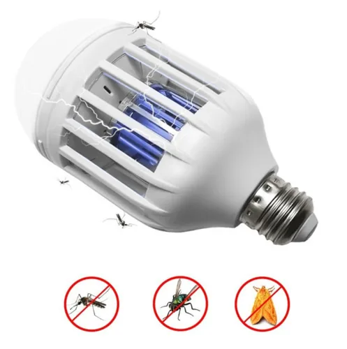 Vista 2 de Bombillo Repelente Mata Moscos Luz Led Zancudo Anti Insectos