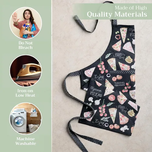 Vista 264 de Maison d' Hermine Delantales para mujer con bolsillo, 100% algodón (27.50 x 31.50 pulgadas)