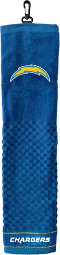 Vista 3 de Team Golf NFL Kansas City Chiefs Embroidered Golf Towel Embroidered Golf Towel, Checkered Scrubber Design, Embroidered Logo