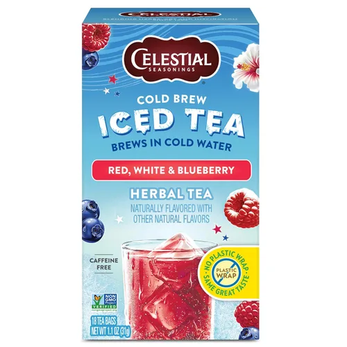 Vista 13 de Celestial Seasonings Cold Brew Citrus Sunrise Iced Tea 18 bolsitas de té
